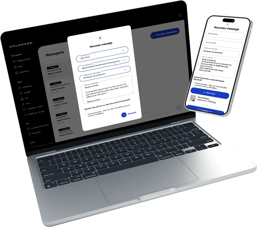 Messaging on computer and phone